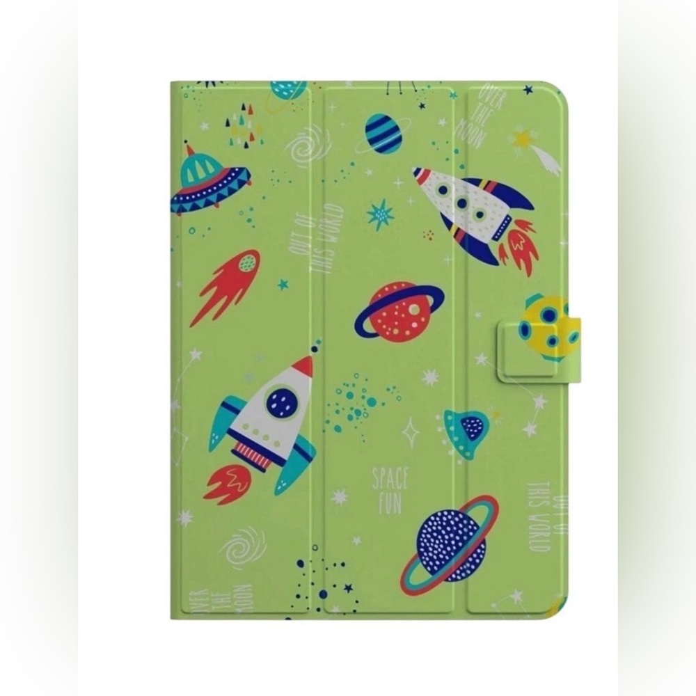 Kids Universal Tablet Case Space Design Fits 7-11 Inch Tablets With Magnetic Clo